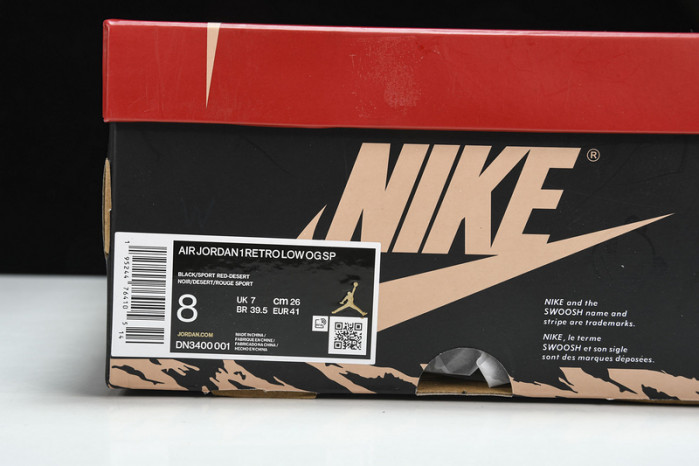 jordan 1 retro low og sp solefly - dn3400-001