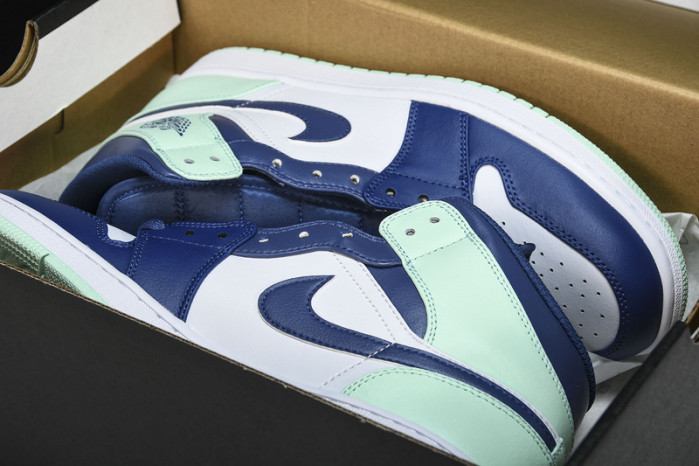 jordan 1 mid mystic navy mint foam - 554724-413