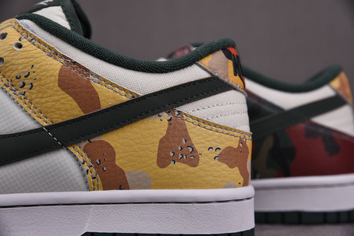 nike dunk low sail multi camo dh0957-100