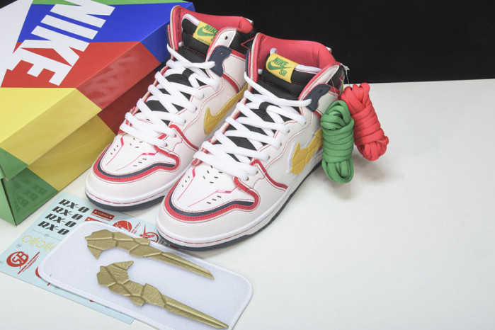 gundam nike sb dunk high white dh7717-100