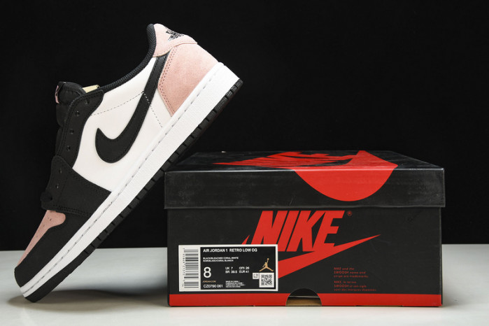jordan 1 low og bleached coral (gs) - cz0858-061