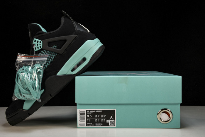 air jordan 4 black tiff any green bq7669-132