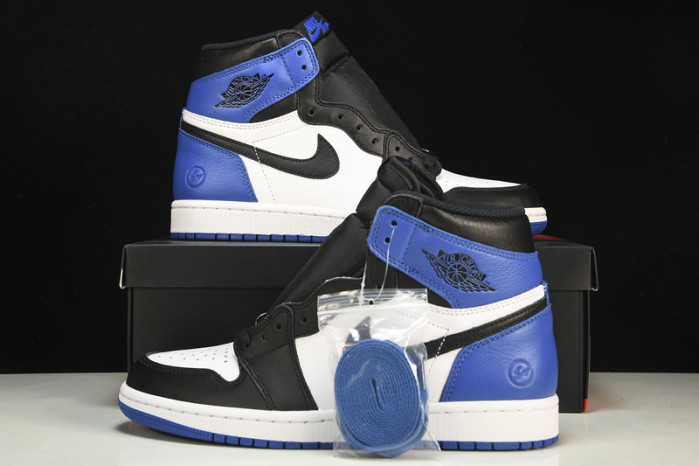 air jordan 1 retro “fragment” black/sport royal-white mens 716371-040