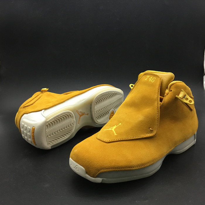 air jordan 18 retro "yellow suede" - air jordan - aa2494-701
