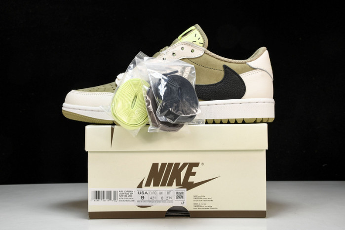 jordan 1 retro low golf travis scott neutral olive fz3124-200