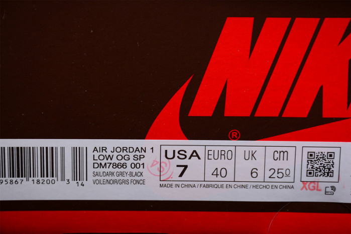 jordan 1 low fragment x travis scott - dm7866-002