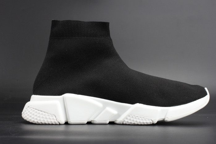 bl stretch mesh high top sneaker black white