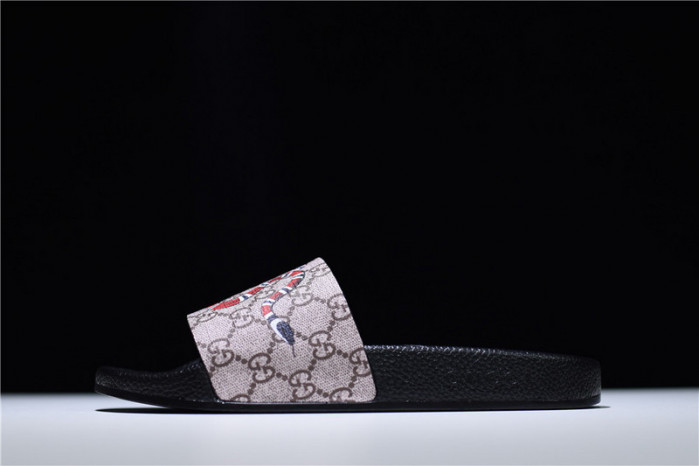 gc leather slide sandal with snake