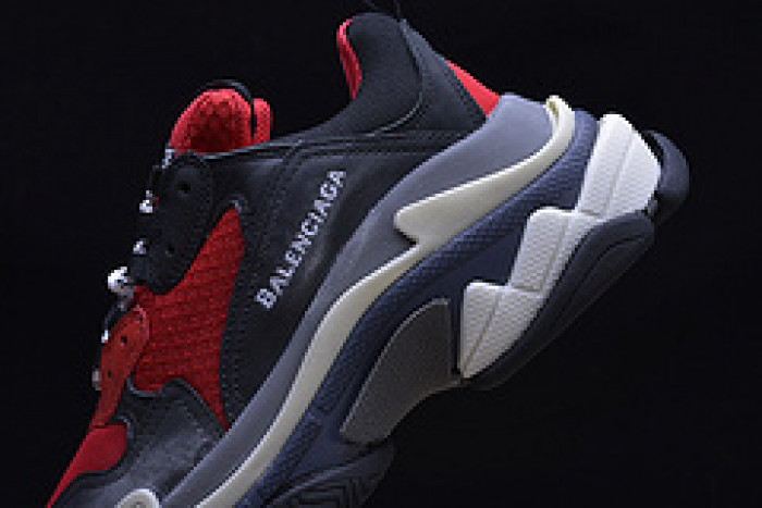 bl triple s sneakers red black