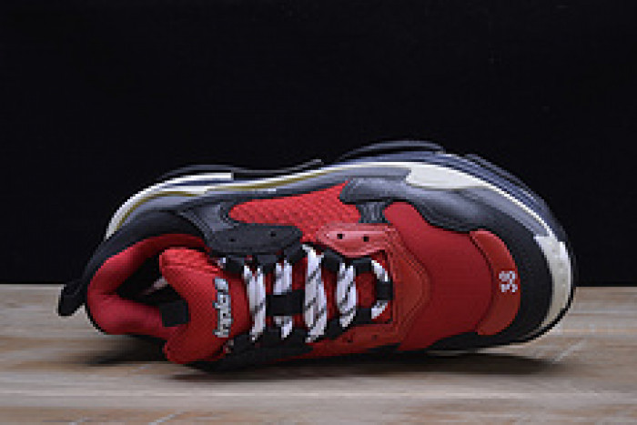 bl triple s sneakers red black